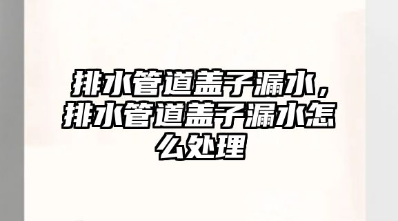 排水管道蓋子漏水，排水管道蓋子漏水怎么處理